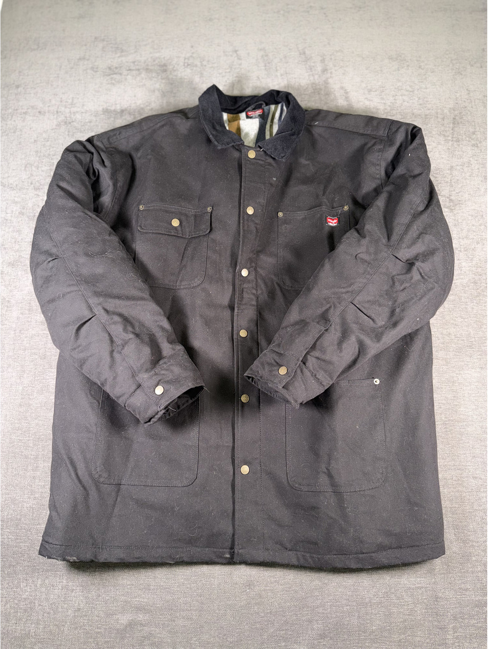 Wrangler Workwear Men's Black Cotton Blend Work Jacket Size 3XL